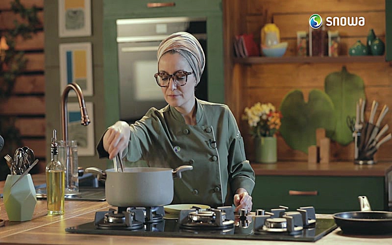 Кухня Snowa - паста с соусом из вяленых томатов.